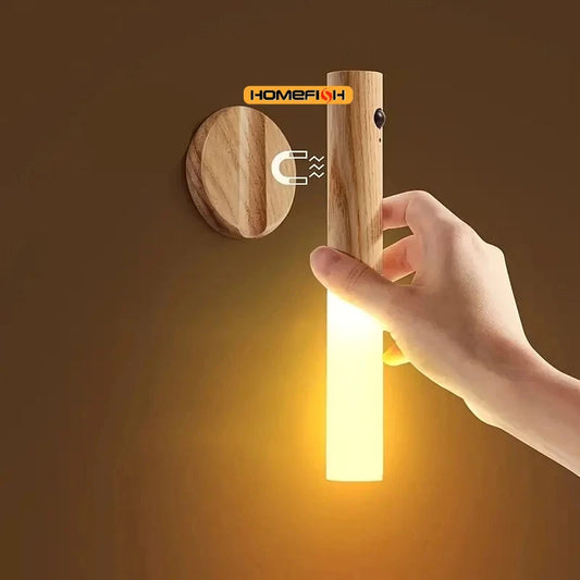 1PC Smart LED Motion Sensor Night Light – Rechargeable Wall Lamp for Cabinet, Hallway, Toilet"