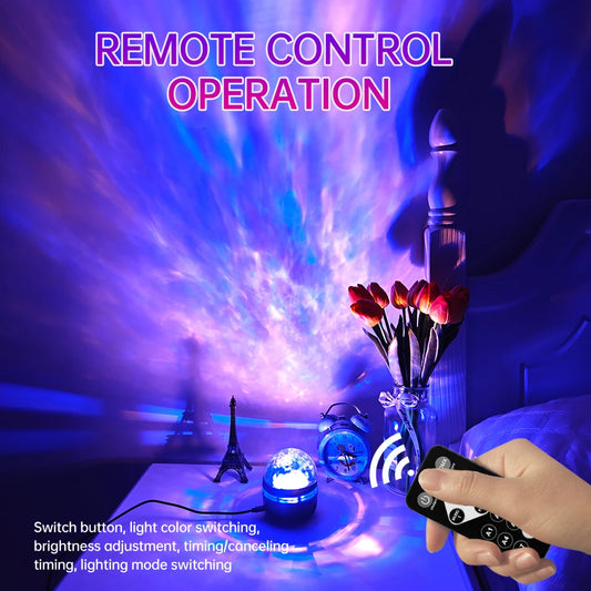 Starry Sky Galaxy Lamp Projector LED Night Light Remote